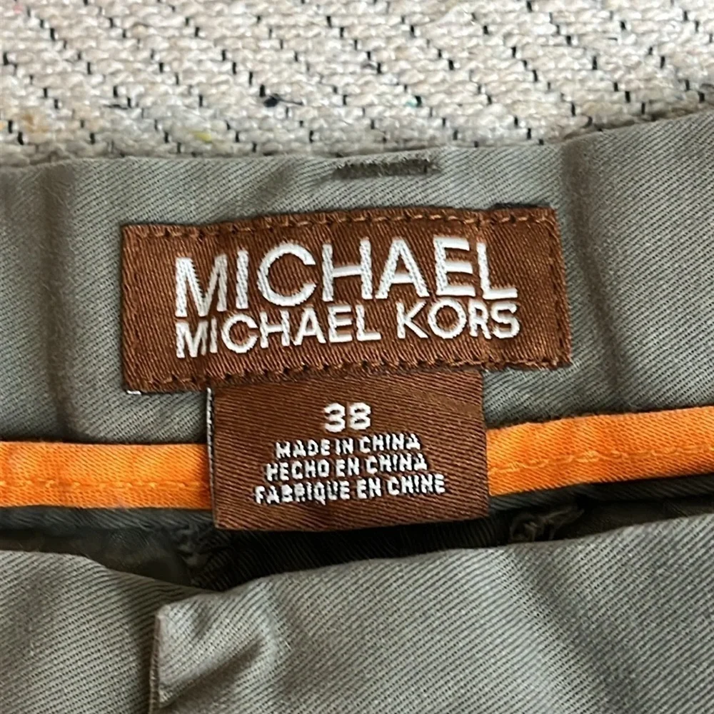 Michael Michael Kors cotton flat front chino 8” inseam shorts